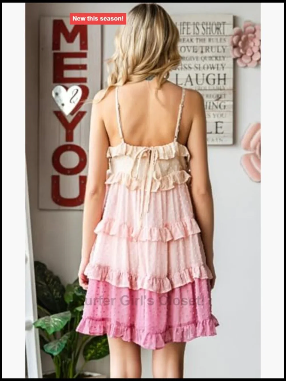 Women's Swiss Dot Babydoll Mini Dress with Spaghetti Straps and Ruffle Hem